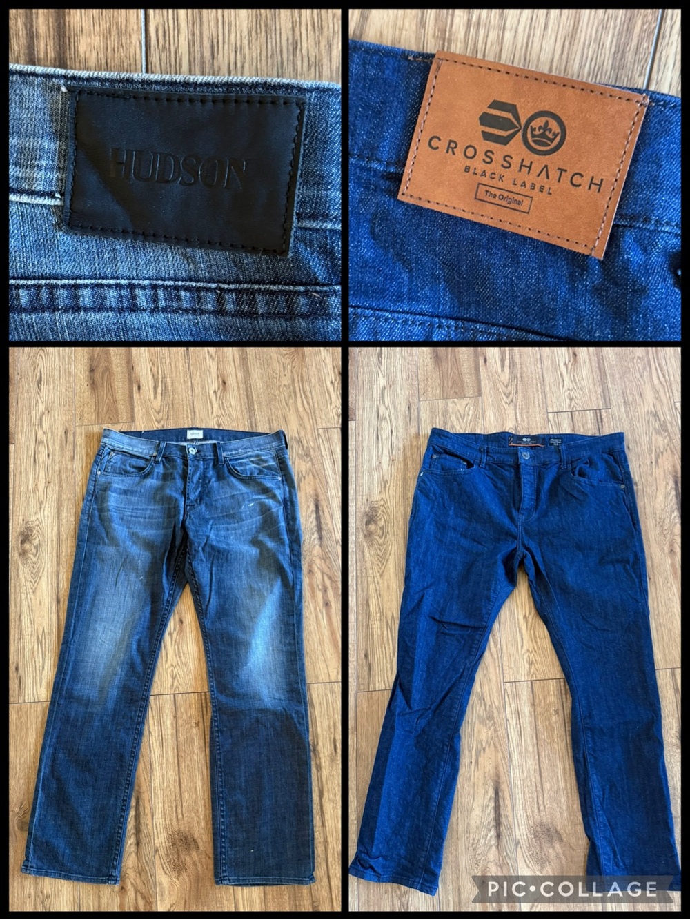 Hudson Jeans and cross hatch Men’s Blue Denim Jeans - Classic Indigo